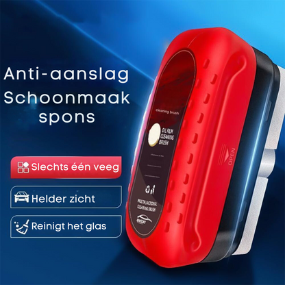 Anti-Aanslag Schoonmaak Spons – Voor Ruiten en Spiegel – Eén Veeg Voor Duidelijk Zicht