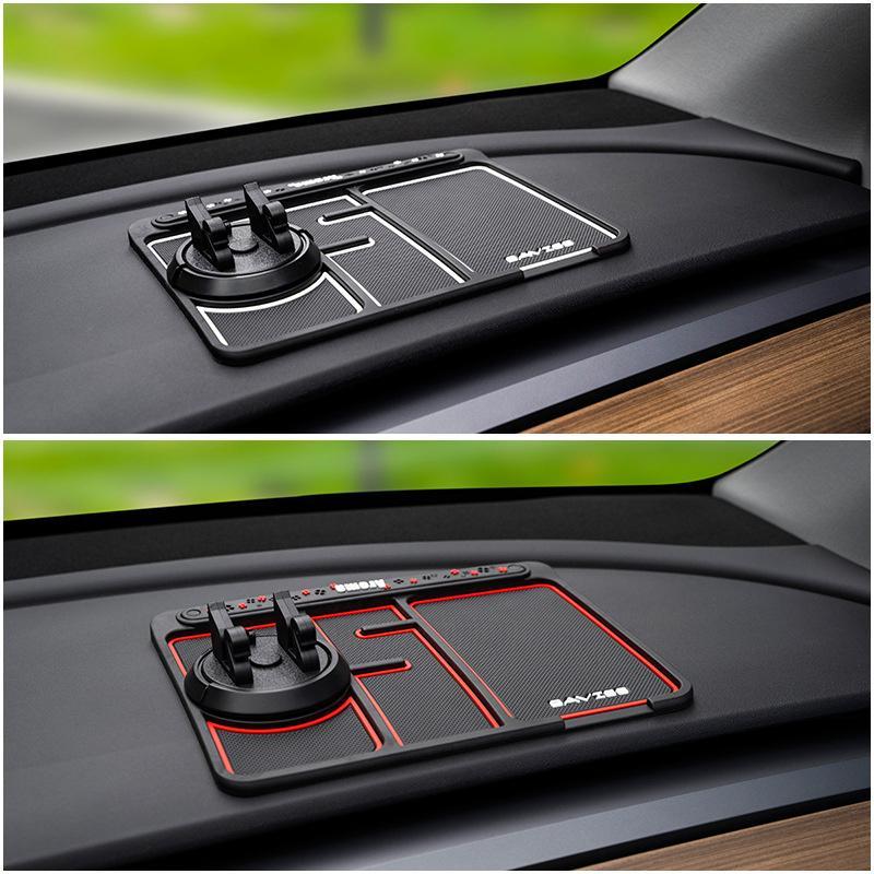 Auto dashboard organizer met telefoonhouder – antislip mat – voor opslag en telefoonplaatsing