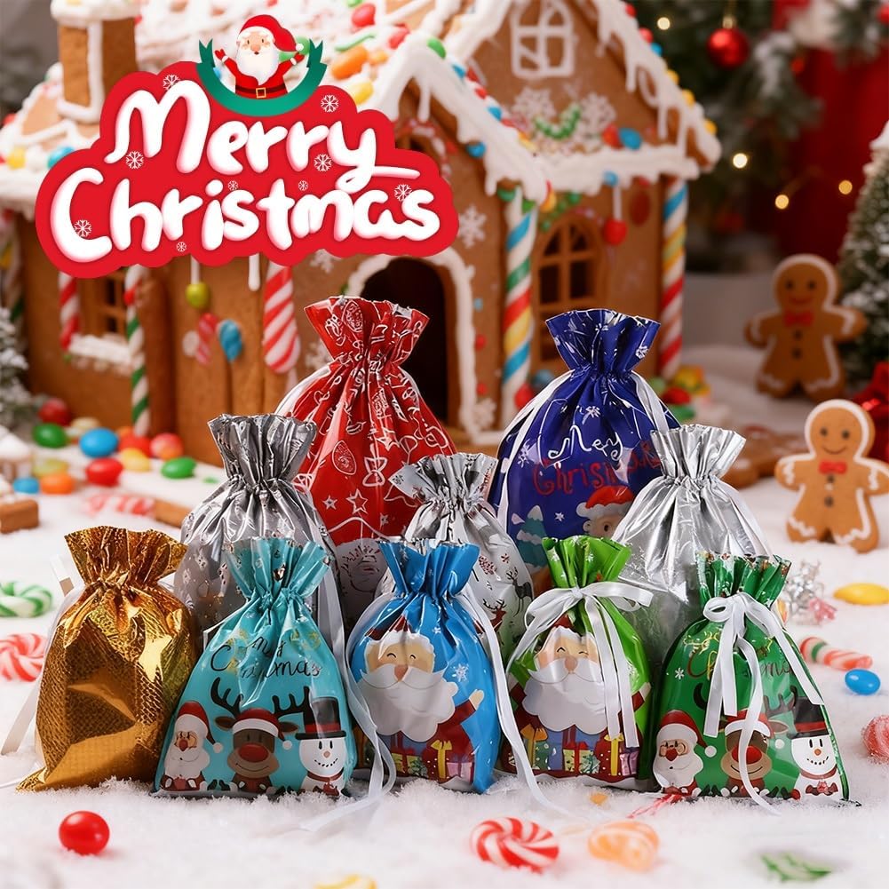 Kringle Express – 60-delige Cadeauzak & Etiketten Set