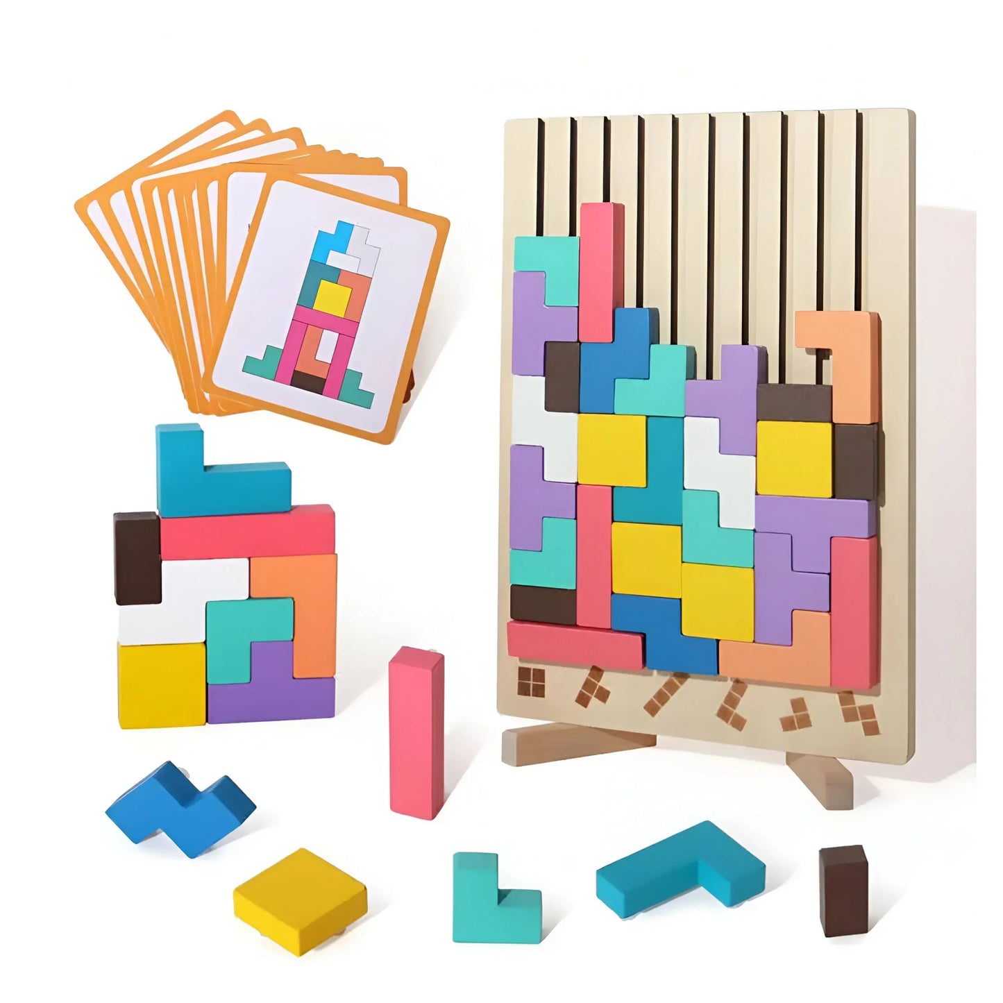 Montessori Tetris Houtspel - Educatief en Leuk Speelgoed