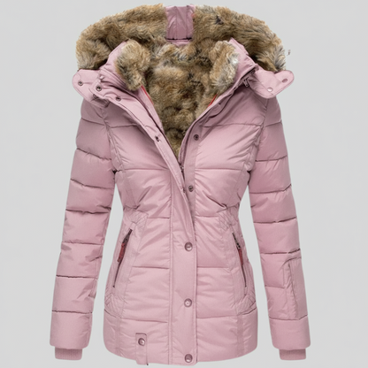 Gewatteerde Winterjas – Met Faux Fur Capuchon – Voor Dames