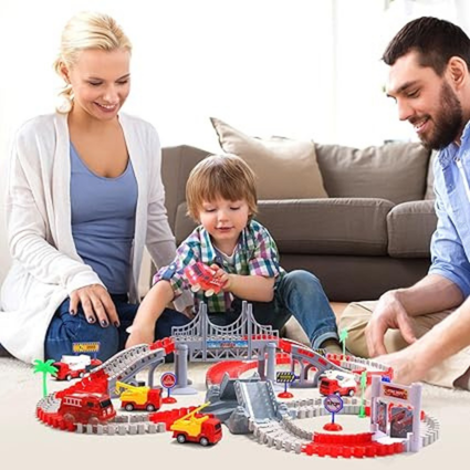 Bouwbare Treinset – Voor Kinderen – Met Voertuigen en Bruggen