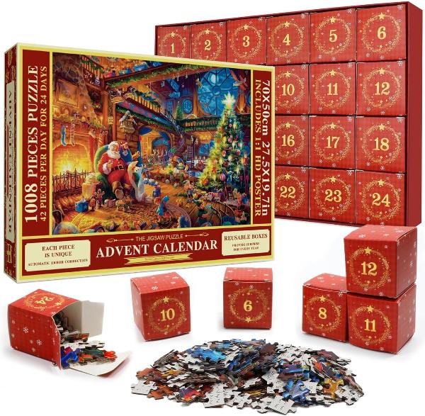HolidayPuzzle Countdown – 1008 Delig Kerst Puzzel