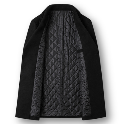 Zwarte Peacoat – Dubbelbreasted – Voor Mannen