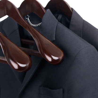 Houten kleerhangers – Verstevigd – RVS haak – Voor kledingorganisatie