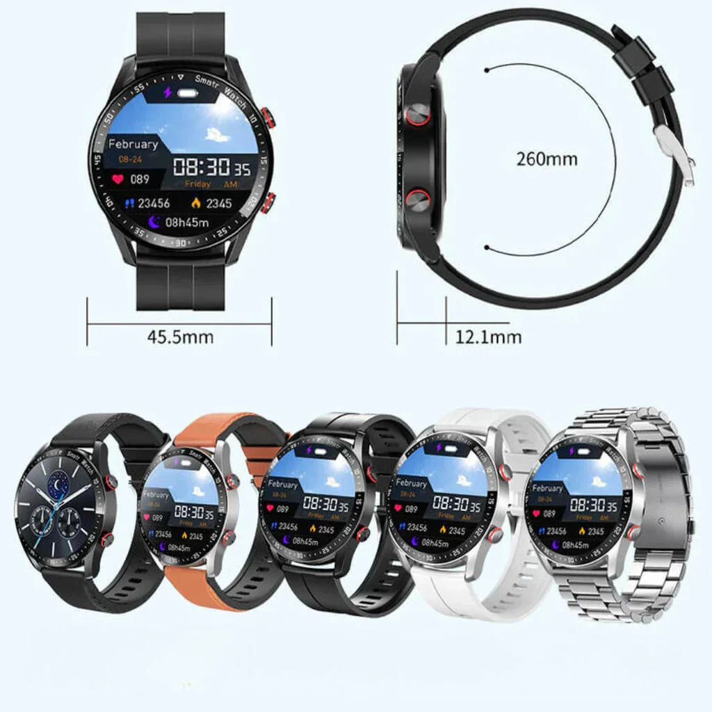 SwissMotion Smartwatch - Multifunctionele Horloge met Lange Batterijduur