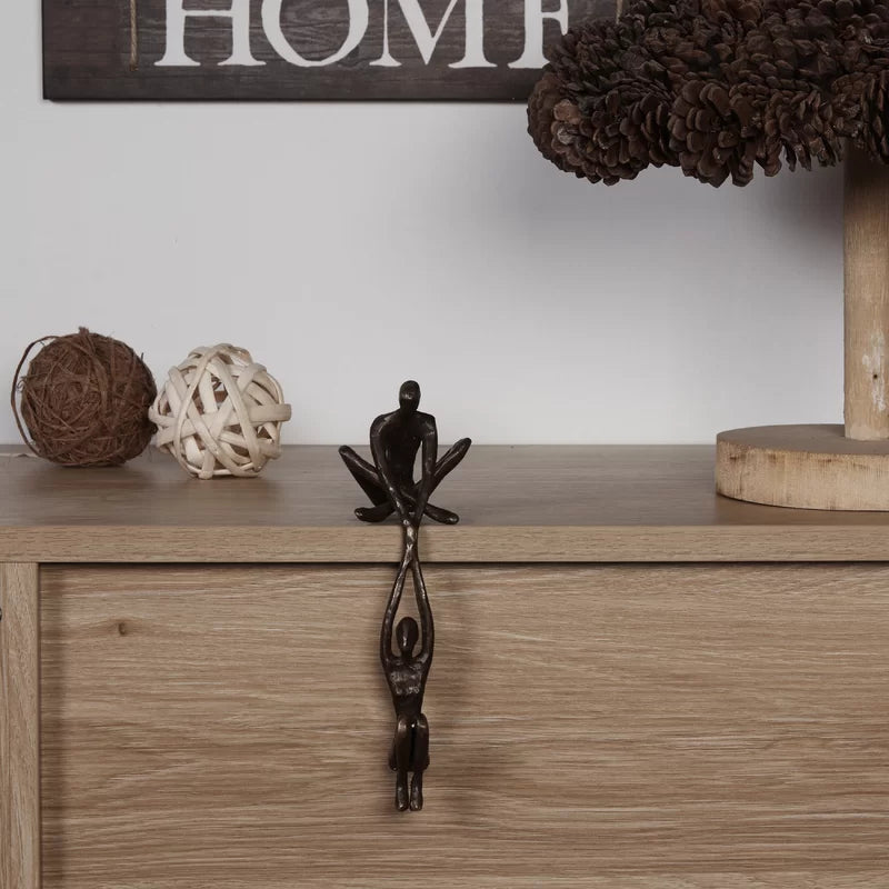 Decoratie beeld – hangend ontwerp – abstract duo – voor plank of wandrek