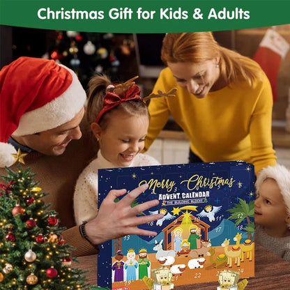 Kerst Adventskalender – 24 Deurtjes – Bouwbare Figuren Set