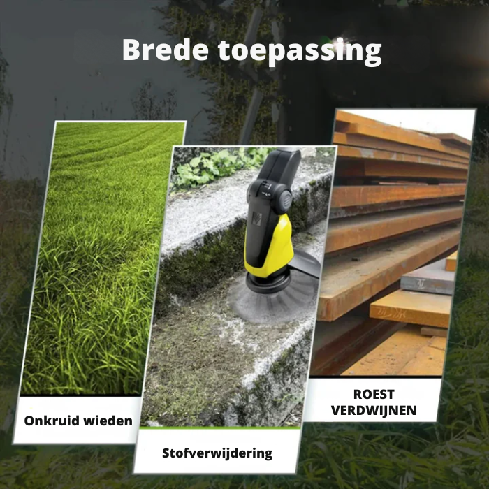 Grastrimmer Accessoire – Stalen Borstelkop – Voor Onkruidverwijdering