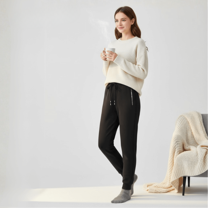 Joggingbroek – Zakken met ritssluiting – Warme voering – Elastische taille