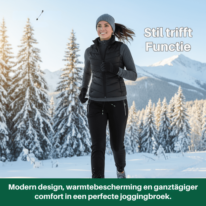 Joggingbroek – Zakken met ritssluiting – Warme voering – Elastische taille