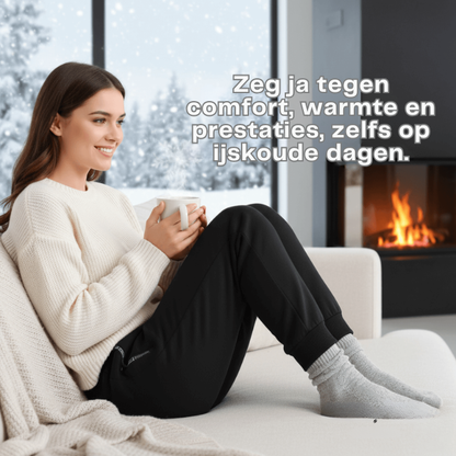 Joggingbroek – Zakken met ritssluiting – Warme voering – Elastische taille