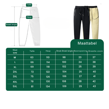 Joggingbroek – Zakken met ritssluiting – Warme voering – Elastische taille