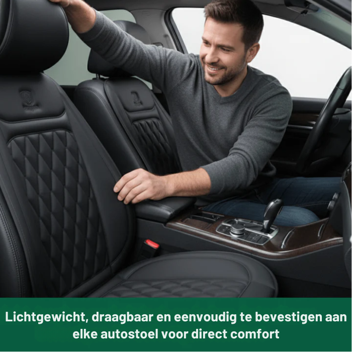 Zitkussen met verwarming – Zwart – Inclusief kabel – Comfortabel voor autozitplaatsen