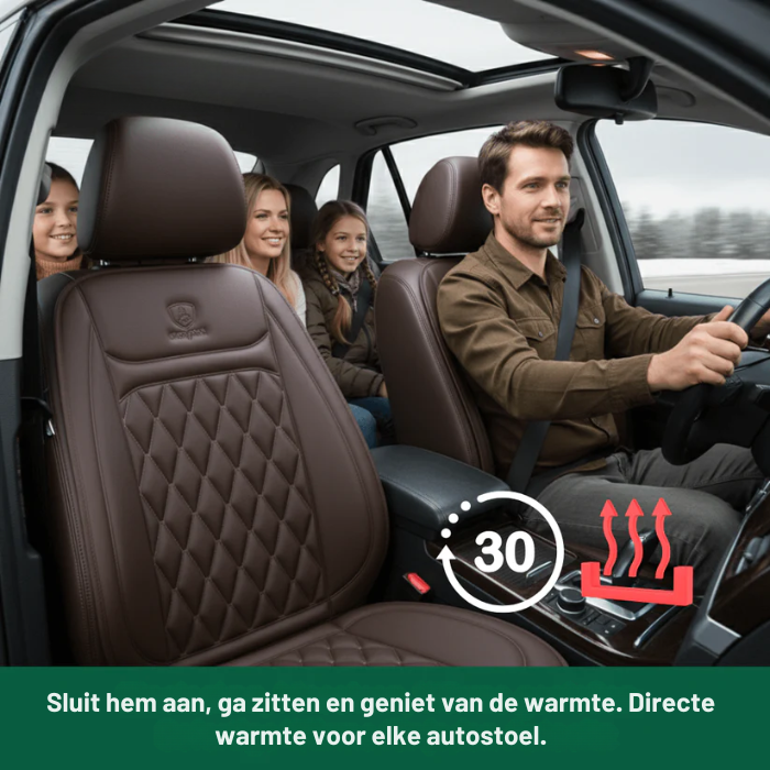 Zitkussen met verwarming – Zwart – Inclusief kabel – Comfortabel voor autozitplaatsen