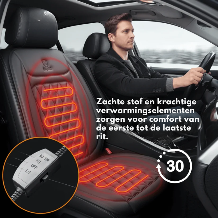 Zitkussen met verwarming – Zwart – Inclusief kabel – Comfortabel voor autozitplaatsen