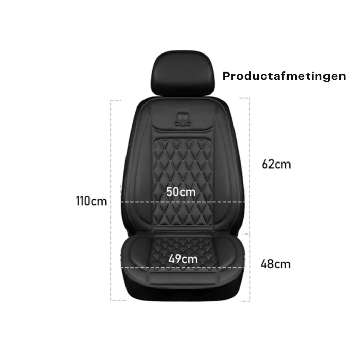 Zitkussen met verwarming – Zwart – Inclusief kabel – Comfortabel voor autozitplaatsen