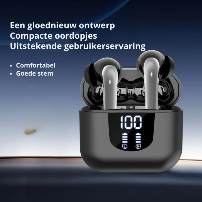 Draadloze Oordopjes – Oplaadcase – Met Batterijweergave – Voor Muziek