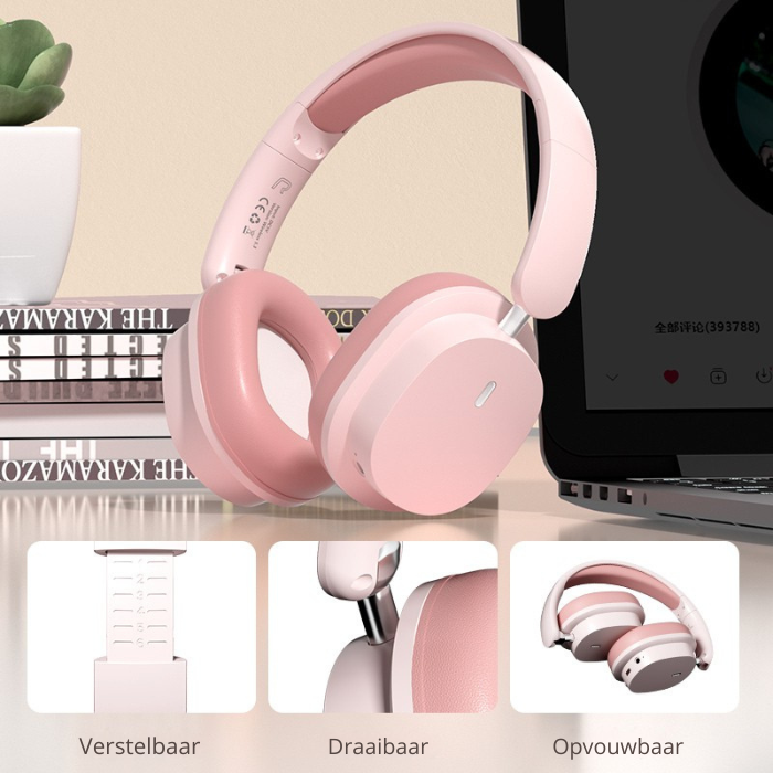 Draadloze Koptelefoon – Active Noise Cancelling – Over-Ear – Voor Muziek en Calls