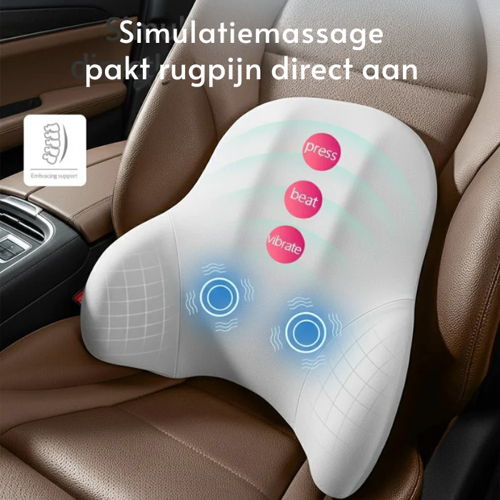 Auto Zittingsteun – Verwarmd – Massagefunctie – Geschikt voor Meeste Auto’s