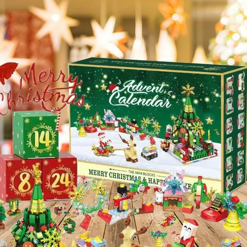 Adventskalender – 24-delige bouwset – Kerstboom & speelfiguren – Voor kinderen
