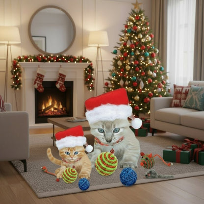 Kerst Adventskalender – 24 Deurtjes – Feestelijk Ontwerp met Katten