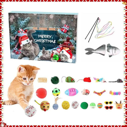 Kerst Adventskalender – 24 Deurtjes – Feestelijk Ontwerp met Katten