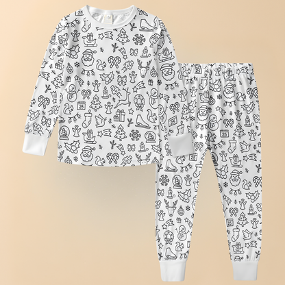 Kerst Pyjama voor Kinderen – Fijne Kerst en Nieuwjaar – Zachte Stof