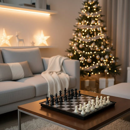 Schaakbord – Klassiek Ontwerp – Inclusief Zwarte en Witte Figuren – 32-delig