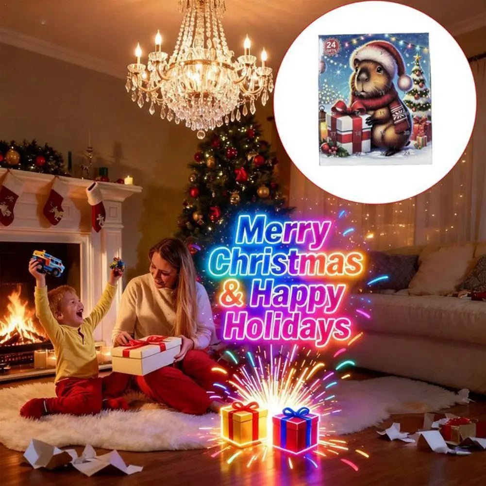 Kerst Adventskalender – 24 Cadeautjes – Schattige Cavia en Kerstdecoratie