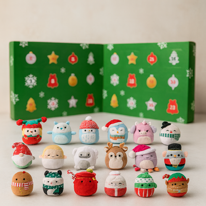 Squishmallows Christmas Adventskalender 2025 - 24 Schattige Pluche Figuren