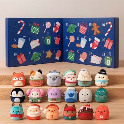 Squishmallows Christmas Adventskalender 2025 - 24 Schattige Pluche Figuren