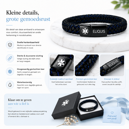 Fittershape Eliquis Bracelet – medische alertheid voor bloedverdunners