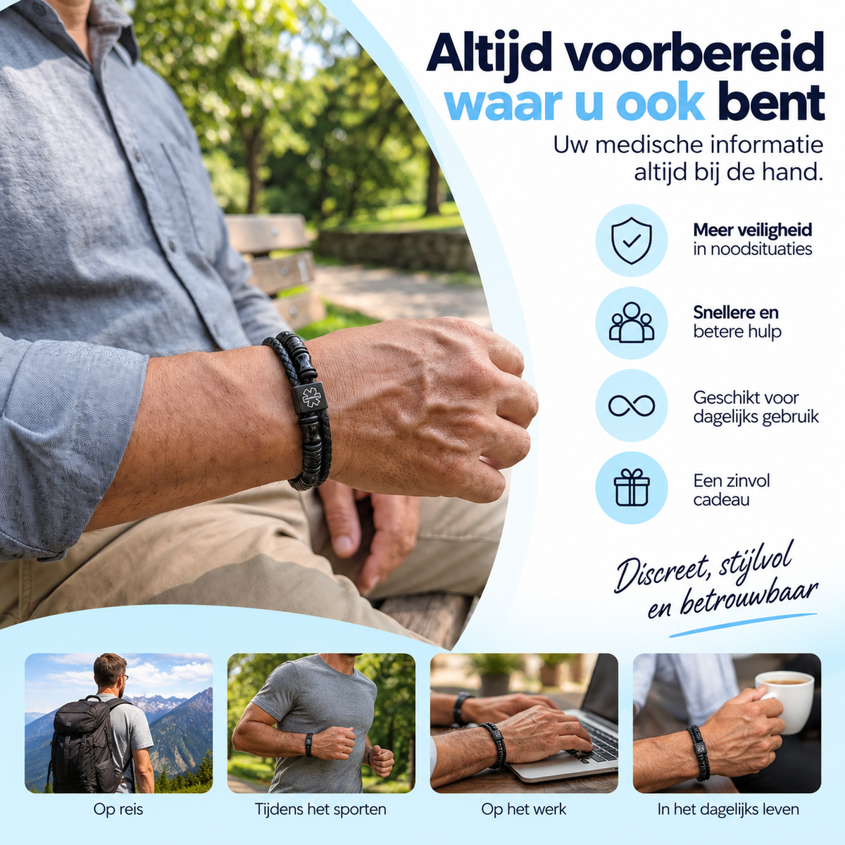 Fittershape Blood Thinner Medical Alert ID Bracelet – voor dames