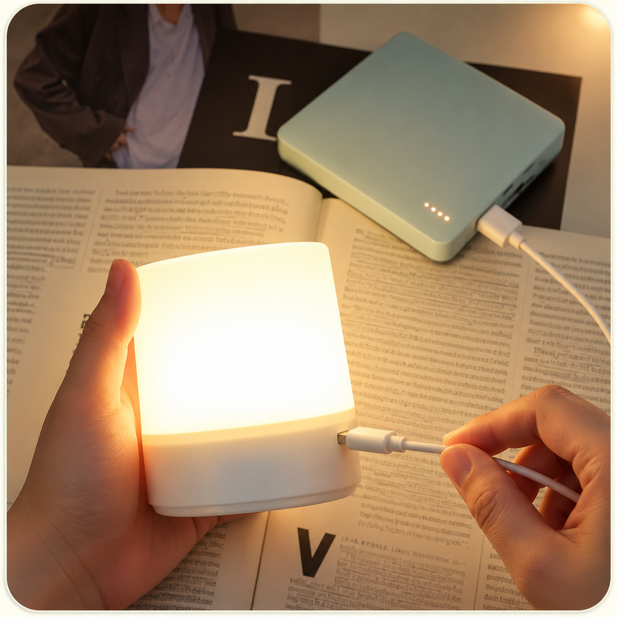 Fittershape LED Night Light – dimbaar & oplaadbaar voor het nachtkastje