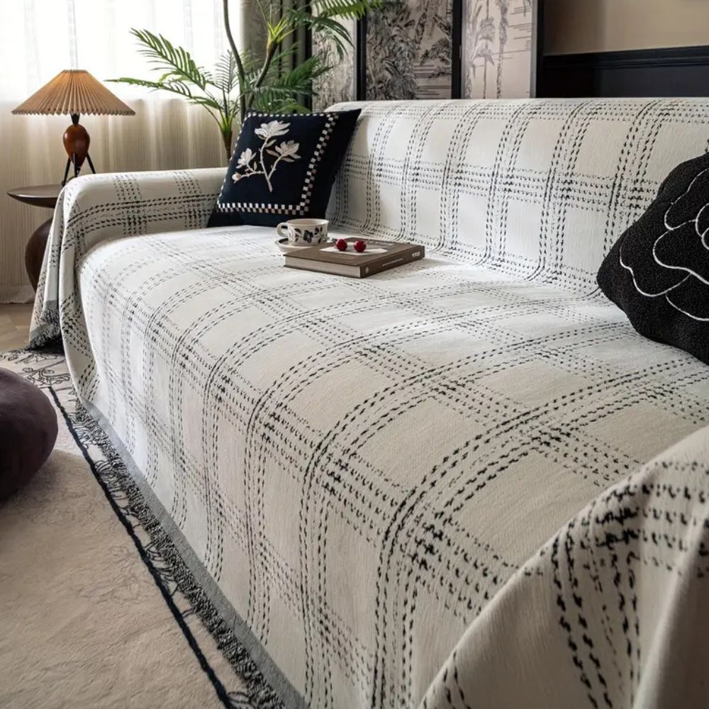 bankhoes met ruitpatroon – luxe bescherming voor bank of fauteuil