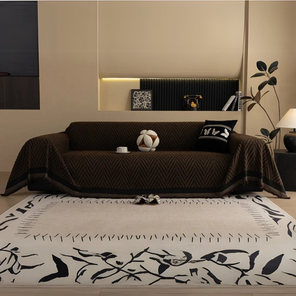 bankhoes met geometrisch patroon – luxe bescherming voor bank of fauteuil