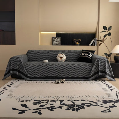 bankhoes met geometrisch patroon – luxe bescherming voor bank of fauteuil