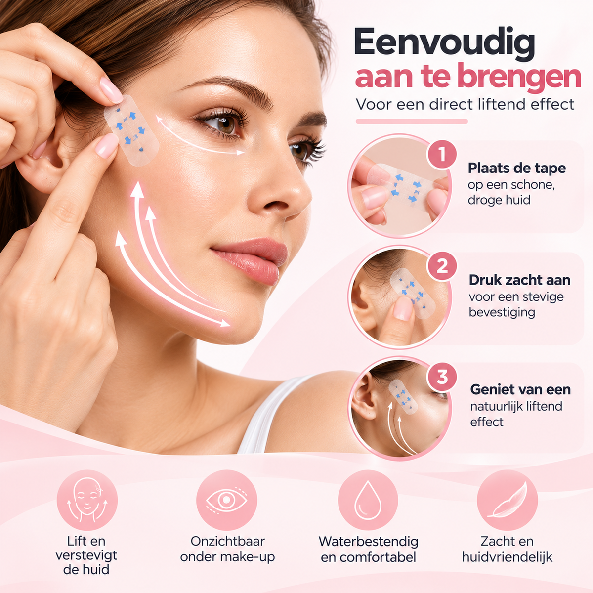 Fittershape V-Face Lifting Tape – onzichtbaar & waterbestendig