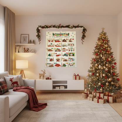 Kerst Adventskalender – 24 Zakjes – Feestelijk Ontwerp