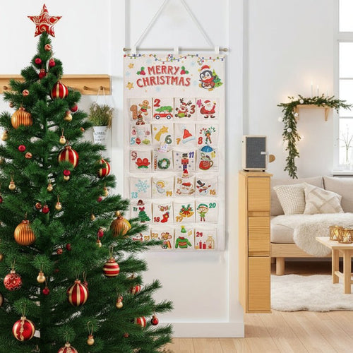 Kerst Adventskalender – 24 Zakjes – Feestelijk Ontwerp
