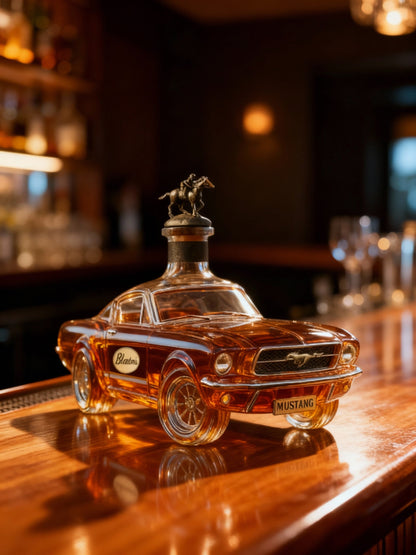 Mustang Whiskey Fles – Uniek design – Robuuste fles – Voor bar en verzamelaars