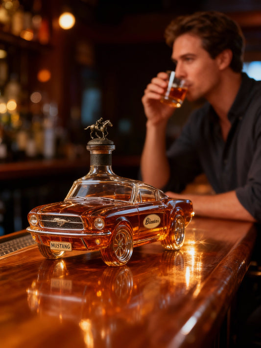 Mustang Whiskey Fles – Uniek design – Robuuste fles – Voor bar en verzamelaars
