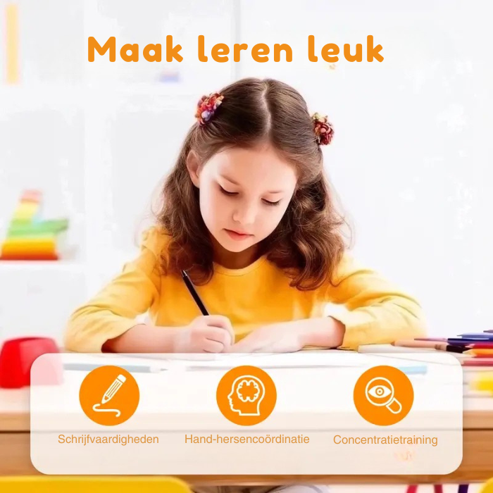 MagicTrace Herbruikbare Schrijf- en Leer Set – Maak Handwriting Leuk voor Kinderen