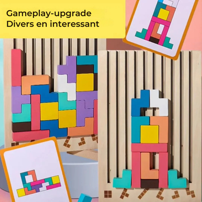 Montessori Tetris Houtspel - Educatief en Leuk Speelgoed