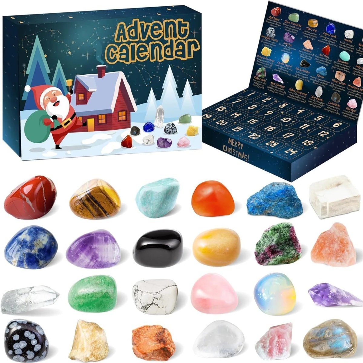 Kerst Adventskalender – 24 Kristallen – Perfect Cadeau voor Iedereen