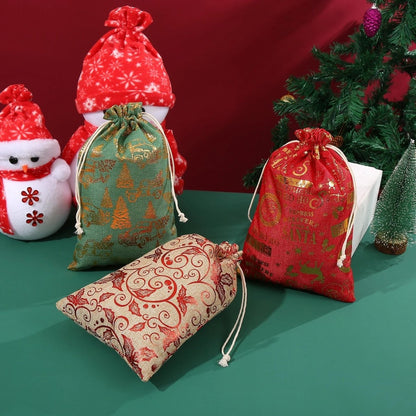 Kerst Cadeau Zakken – Set van 2 – Met Santa Thema