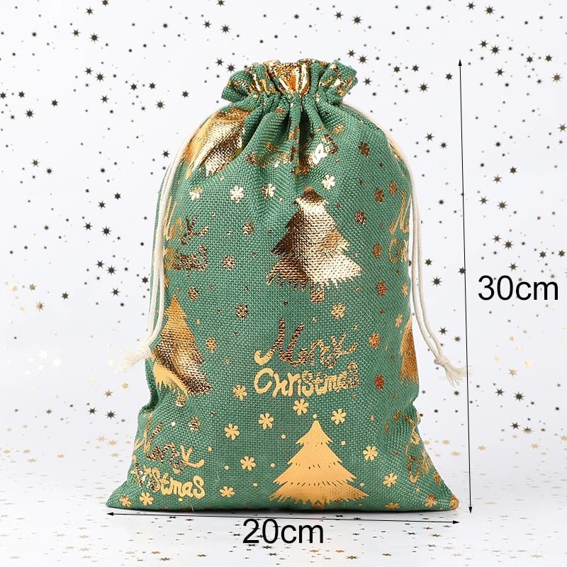 Kerst Cadeau Zakken – Set van 2 – Met Santa Thema