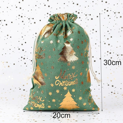 Kerst Cadeau Zakken – Set van 2 – Met Santa Thema