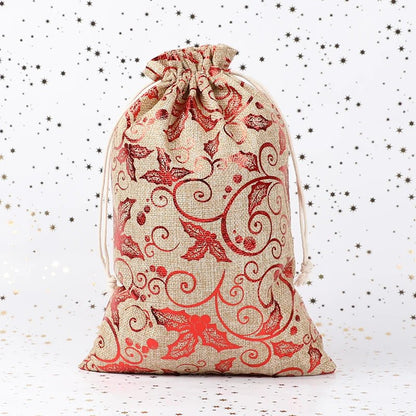 Kerst Cadeau Zakken – Set van 2 – Met Santa Thema